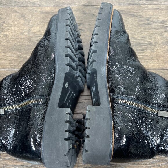 \PAUL GREEN Natick Faux Fur Lined Boot Crinkle Leather Black Women's Sz 6 US - Picture 5 of 11